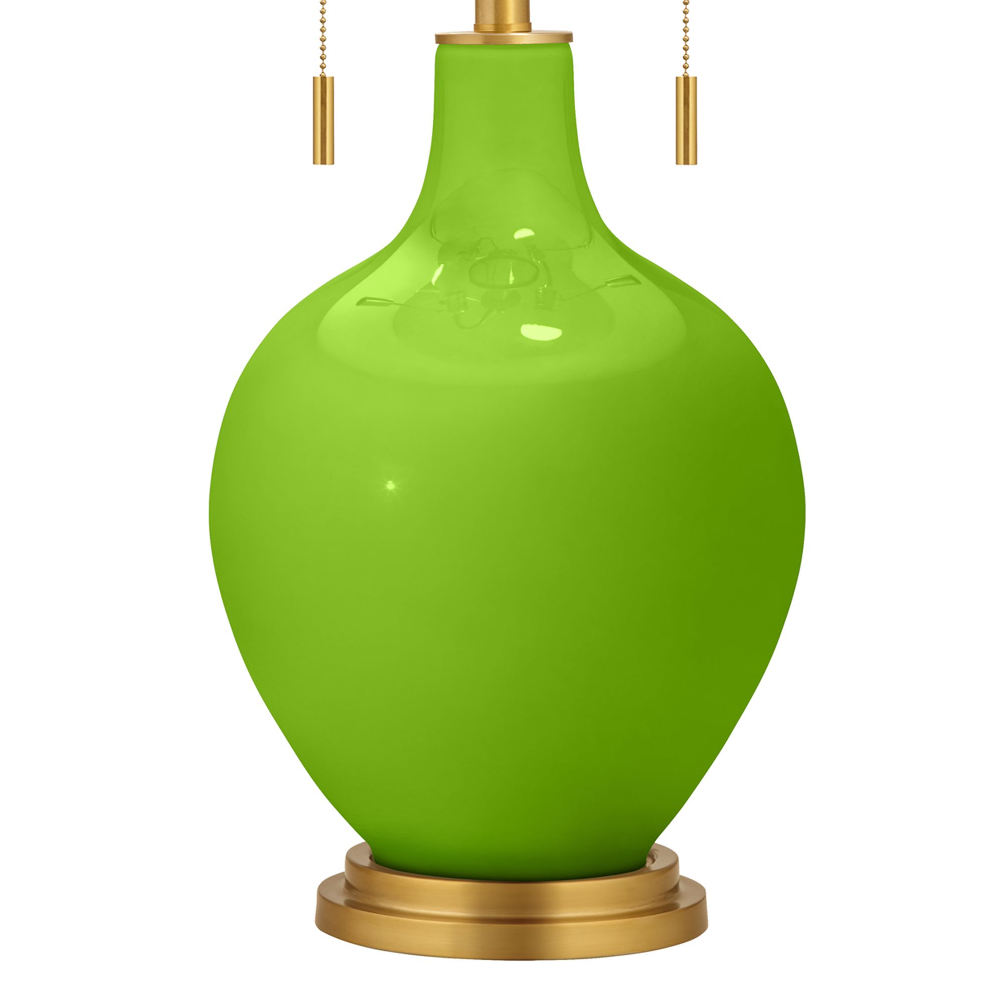 Image 3 Neon Green Toby Brass Accents Table Lamp more views