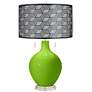 Neon Green Toby Table Lamp With Black Metal Shade