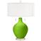 Neon Green Toby Table Lamp with Dimmer
