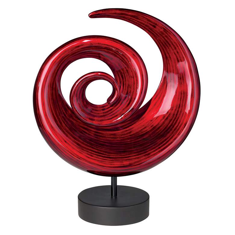 Image 1 Neon Lacquer Circle Swirl Sculpture