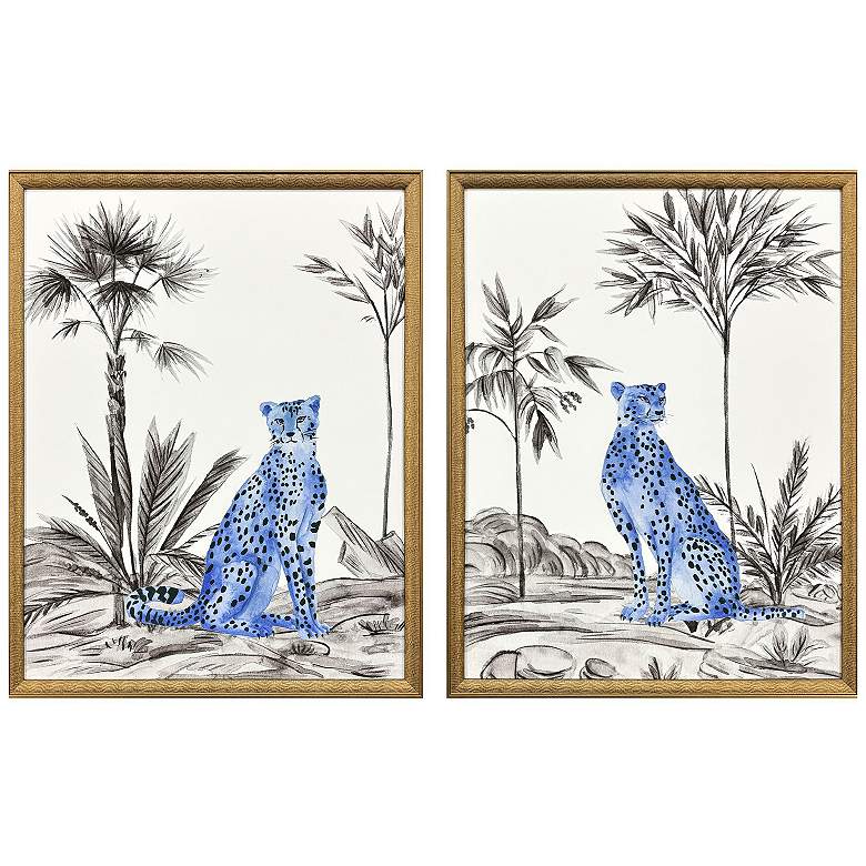 Image 2 Neon Prowl 21"W x 27"H Framed Art - Set of 2