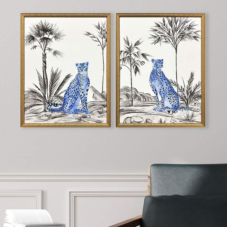 Image 1 Neon Prowl 21"W x 27"H Framed Art - Set of 2