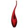 Neon Red Lacquer 15 1/2" High Flame Vase