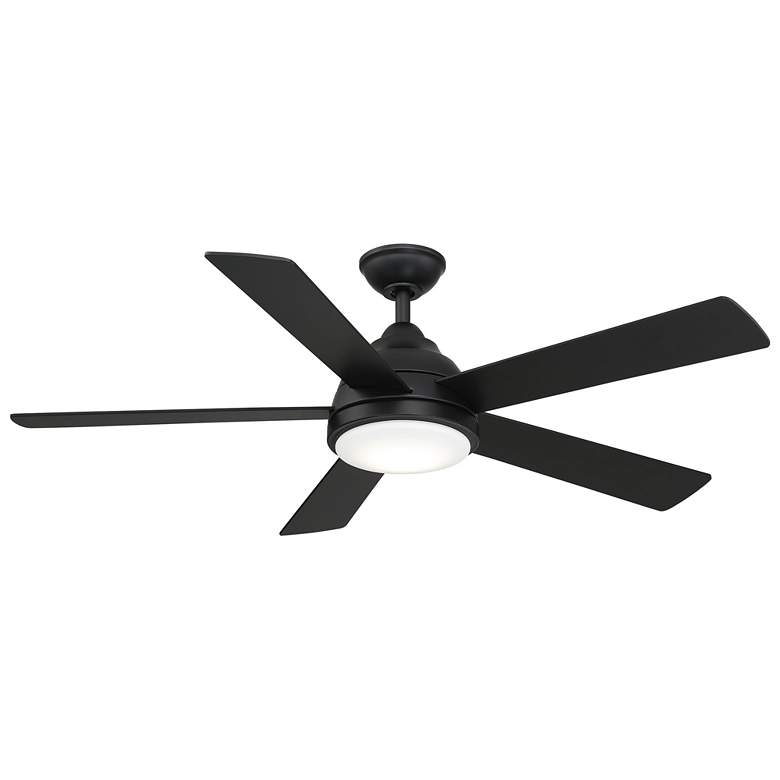 Image 1 Neopolis 52" Matte Black Indoor/Outdoor Ceiling Fan by Wind River