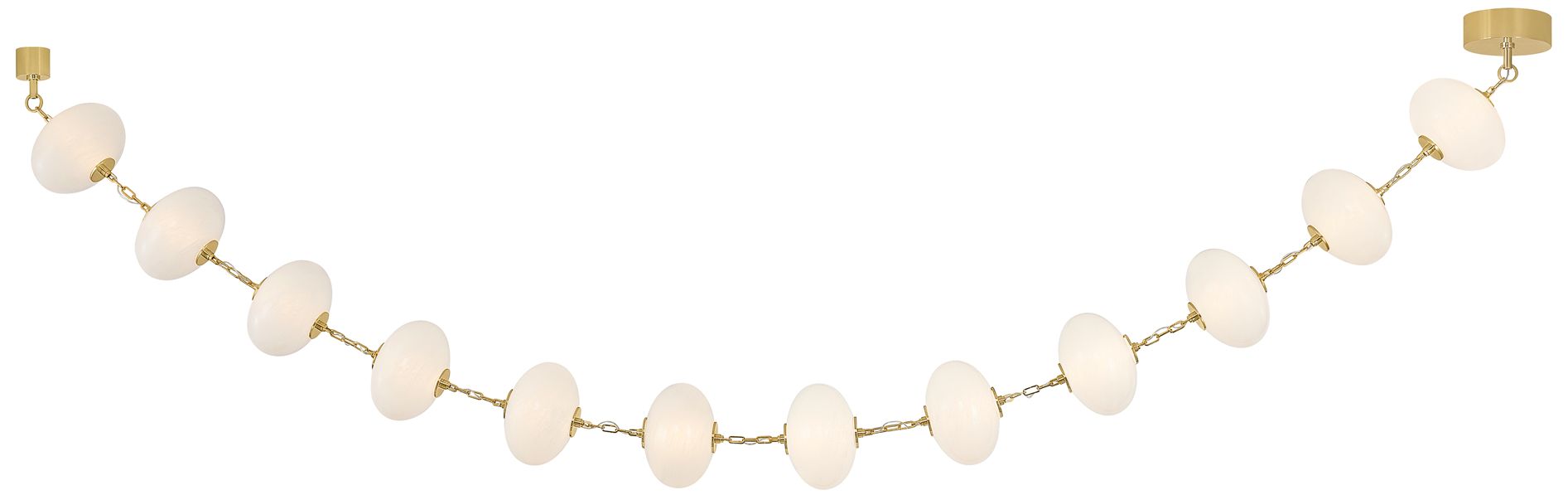 Image 5 Nephele 137 1/2" Wide Polished Brass 12-Light LED Chandelier more views