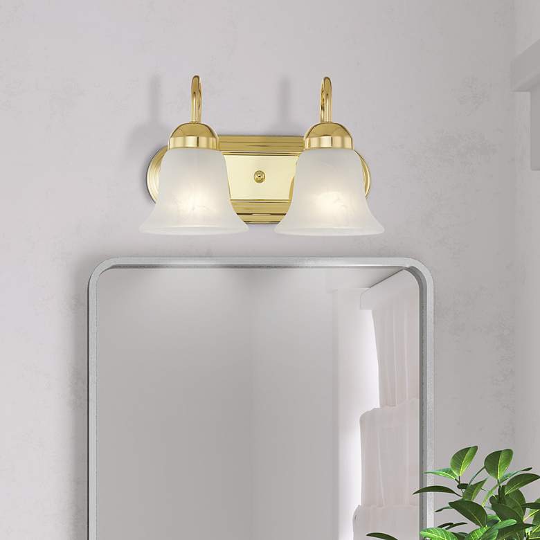 Image 1 Neptune 2-Light Polished Brass Bell Vanity Light
