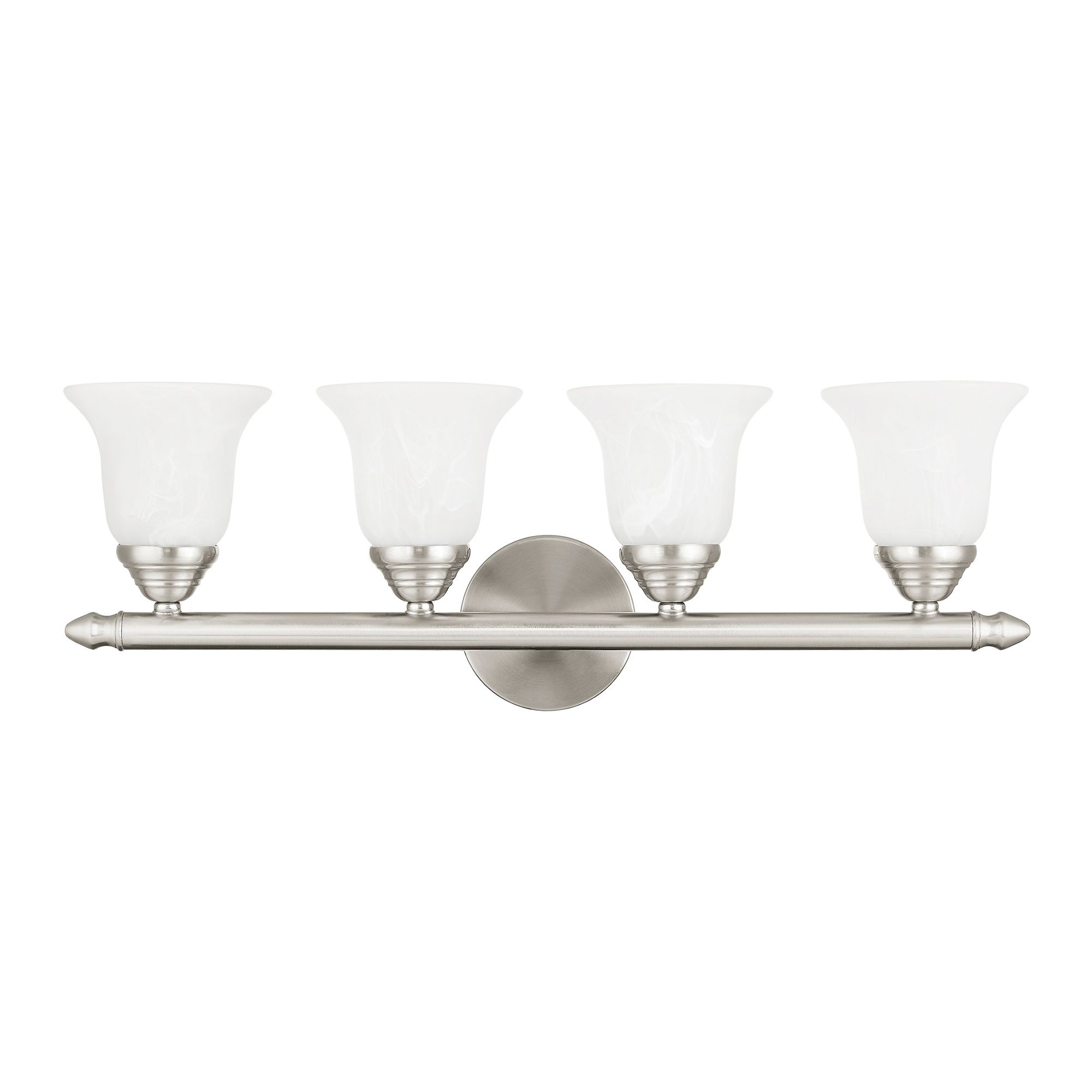 Image 3 Neptune 4-Light 8-in Brushed Nickel Bell Vanity Light more views
