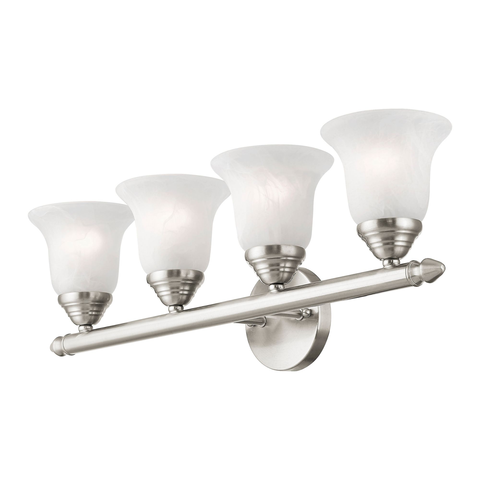 Image 4 Neptune 4-Light 8-in Brushed Nickel Bell Vanity Light more views
