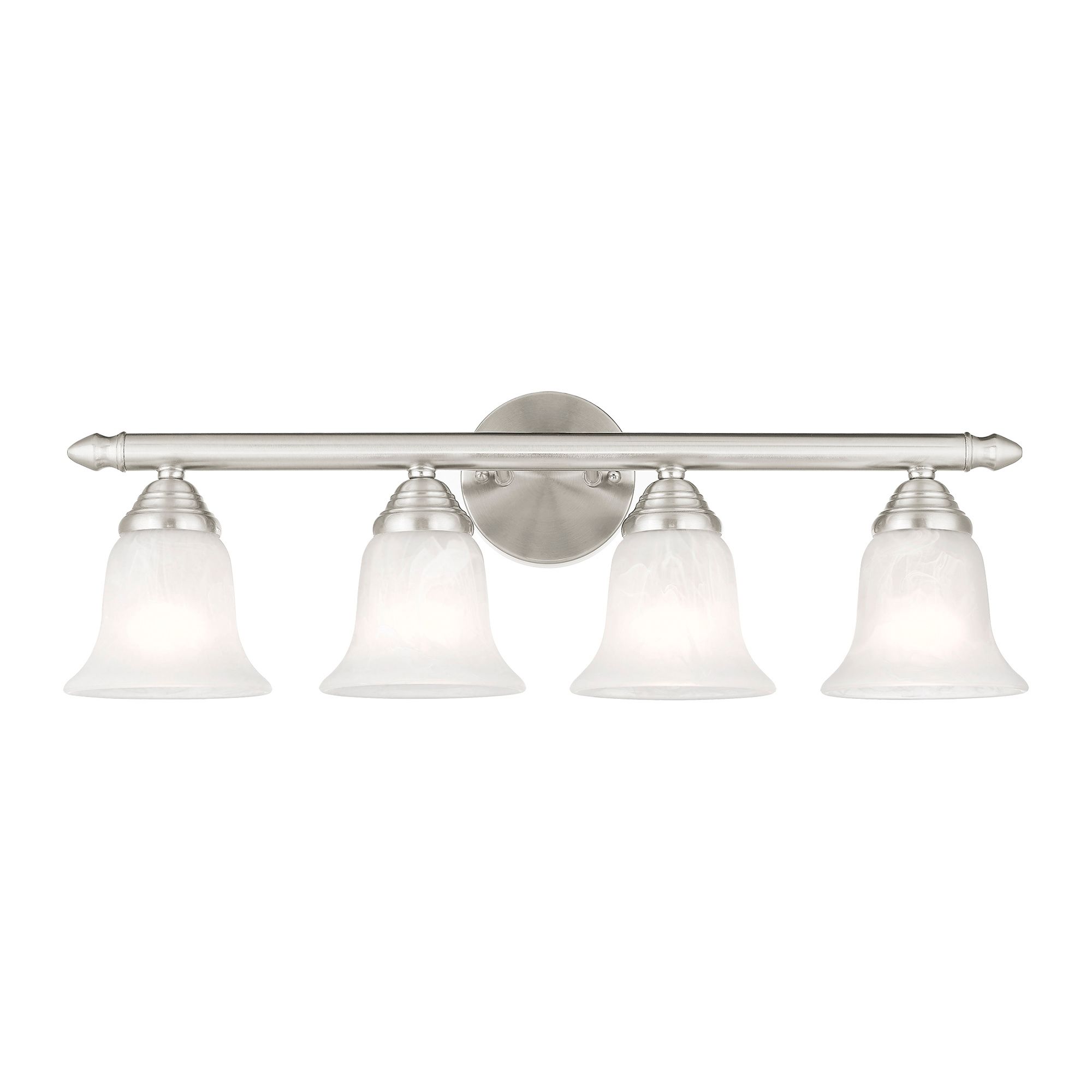 Image 5 Neptune 4-Light 8-in Brushed Nickel Bell Vanity Light more views