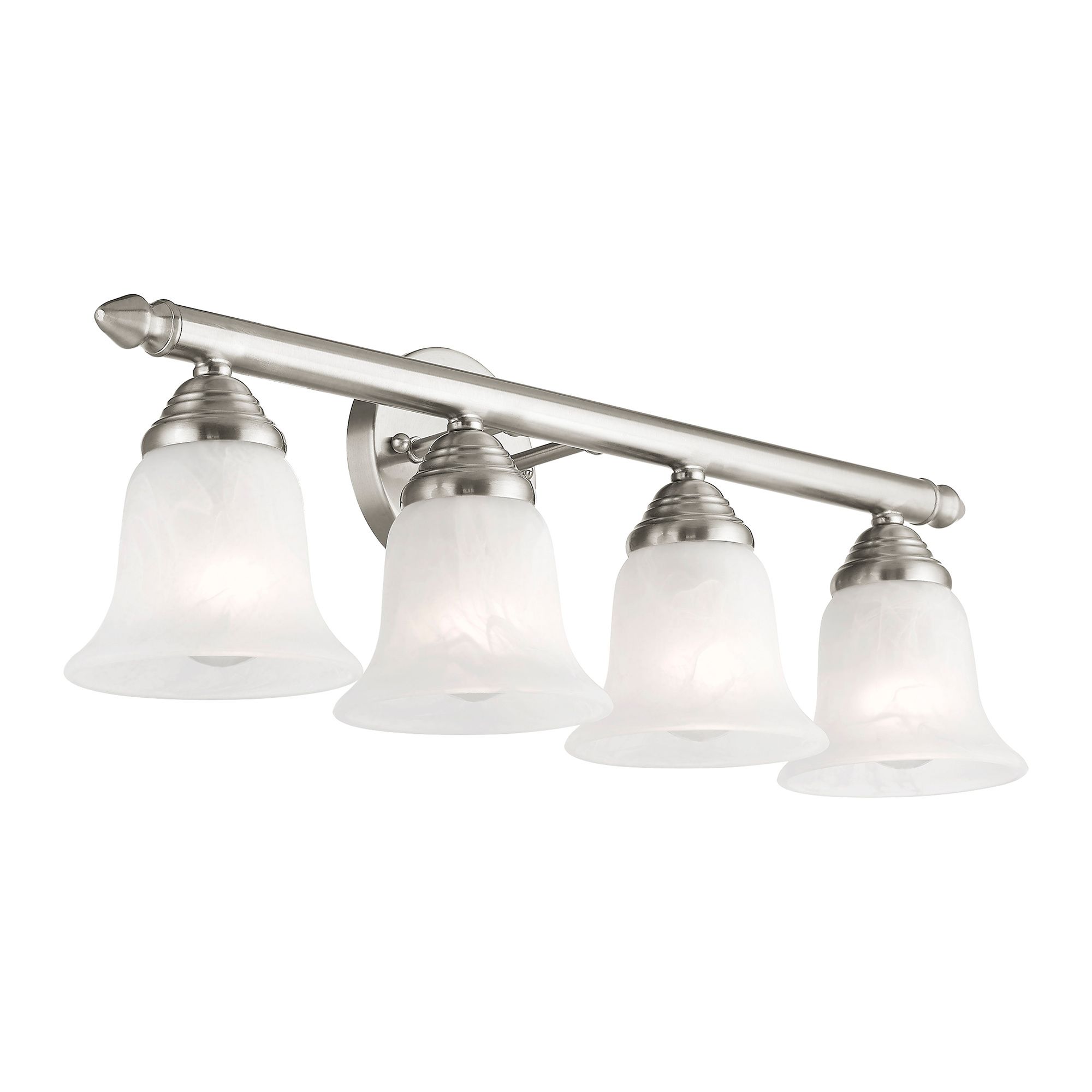 Image 6 Neptune 4-Light 8-in Brushed Nickel Bell Vanity Light more views