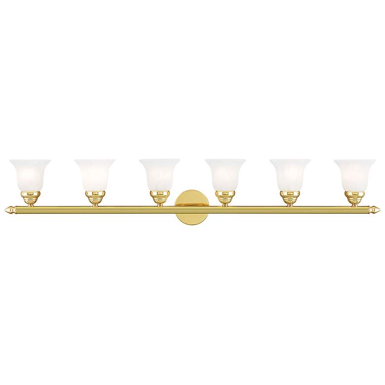Image 2 Neptune 48" Wide Polished Brass 6-Light Bath Light