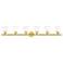 Neptune 48" Wide Polished Brass 6-Light Bath Light