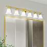 1_Neptune 48" Wide Polished Brass 6-Light Bath Light