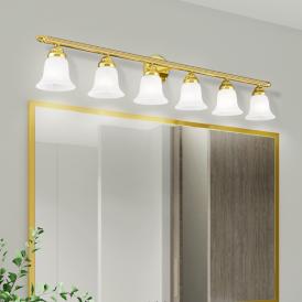 Neptune 48" Wide Polished Brass 6-Light Bath Light Neptune 48" Wide Polished Brass 6-Light Bath Light