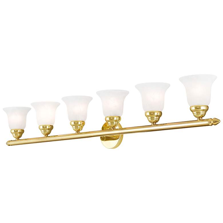 Image 4 Neptune 48" Wide Polished Brass 6-Light Bath Light more views