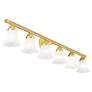 5_Neptune 48" Wide Polished Brass 6-Light Bath Light more views