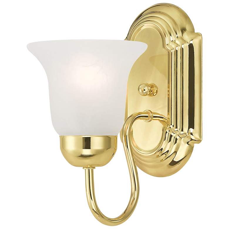 Image 6 Neptune 5-in W 1-Light Polished Brass Arm Wall Sconce more views