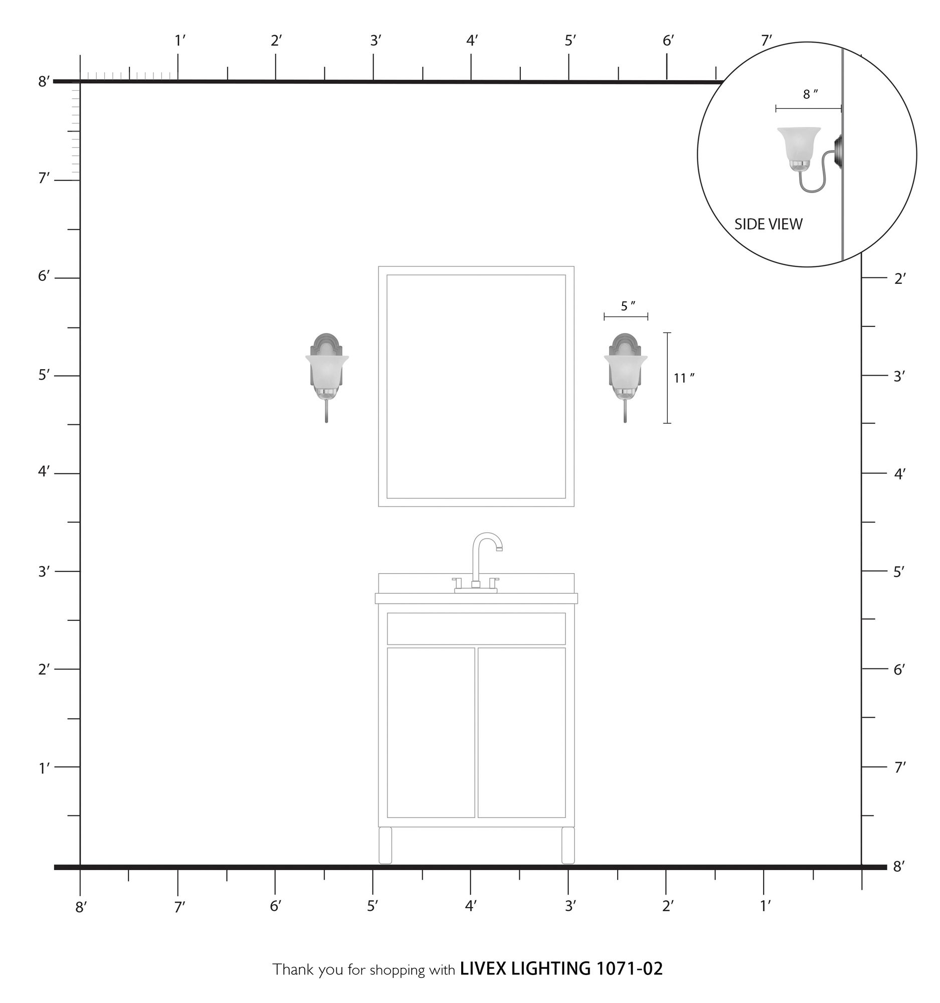Neptune 5-in W 1-Light Polished Brass Arm Wall Sconce in scene