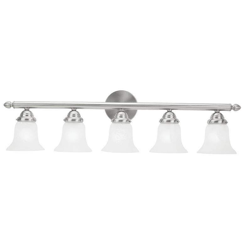 Image 1 Neptune 5-Light Brushed Nickel Bell Vanity Light