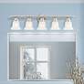 1_Neptune 5-Light Brushed Nickel Bell Vanity Light