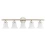 3_Neptune 5-Light Brushed Nickel Bell Vanity Light more views