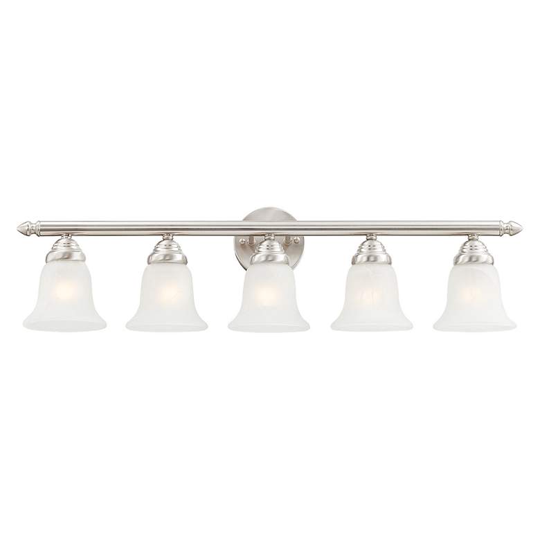 Image 4 Neptune 5-Light Brushed Nickel Bell Vanity Light more views