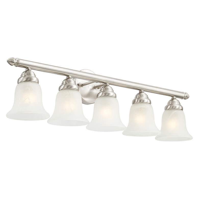 Image 5 Neptune 5-Light Brushed Nickel Bell Vanity Light more views