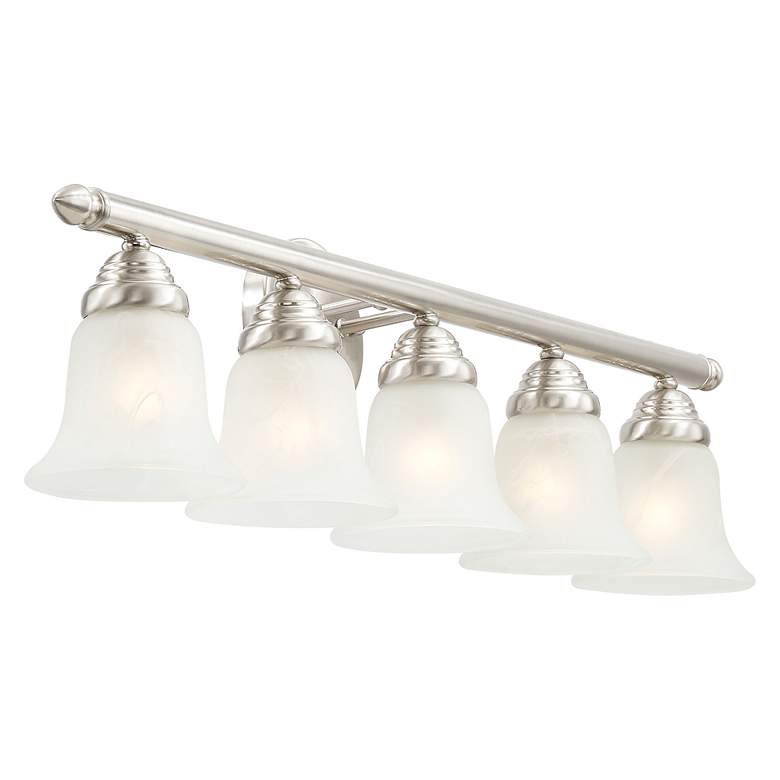 Image 6 Neptune 5-Light Brushed Nickel Bell Vanity Light more views