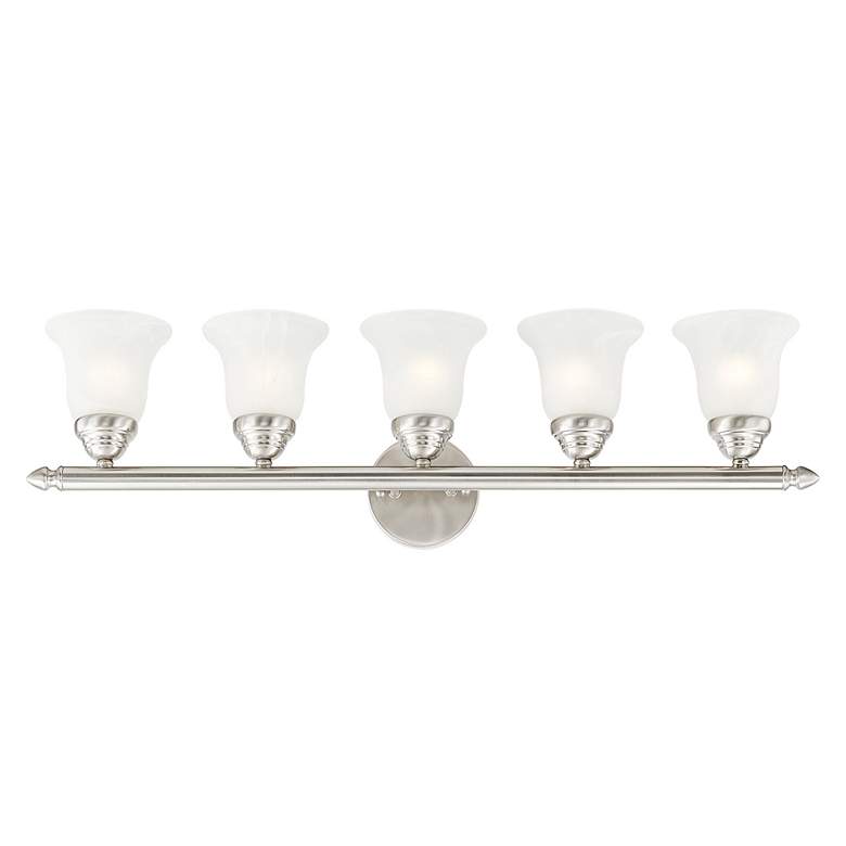 Image 7 Neptune 5-Light Brushed Nickel Bell Vanity Light more views