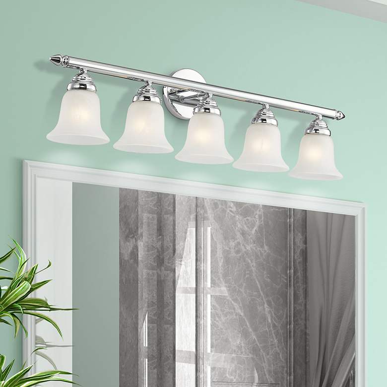 Image 1 Neptune 5 Light Polished Brass Bath Vanity