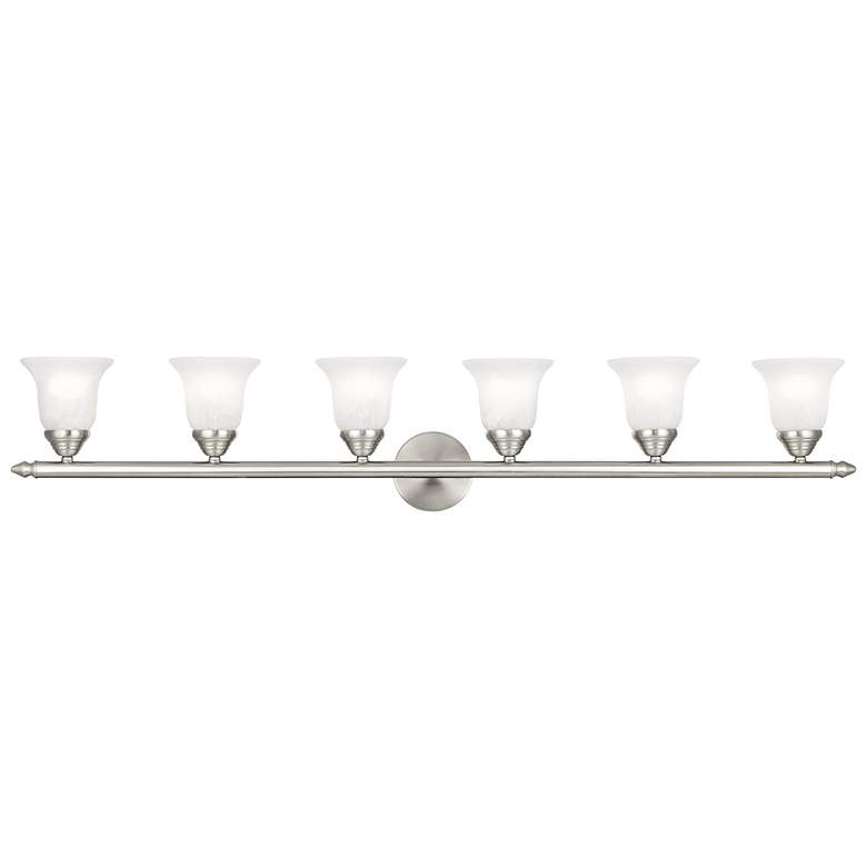 Image 2 Neptune 6-Light 8-in Brushed Nickel Bell Vanity Light