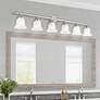 1_Neptune 6-Light 8-in Brushed Nickel Bell Vanity Light