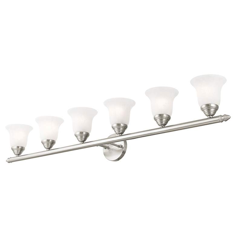 Image 4 Neptune 6-Light 8-in Brushed Nickel Bell Vanity Light more views