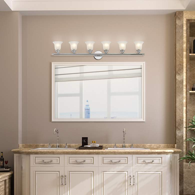 Image 7 Neptune 6-Light 8-in Chrome Bell Vanity Light more views