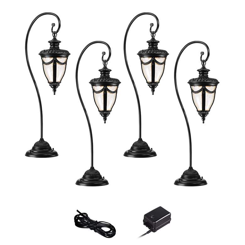 Image 1 Neptune Black 6-Piece LED Landscape Path Light Set