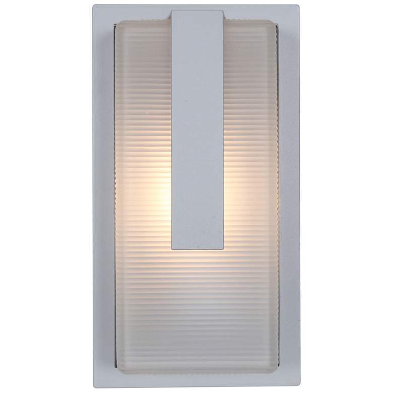 Image 1 Neptune - Outdoor Wall Light - Satin Finish - Ribbed Frosted Glass Shade