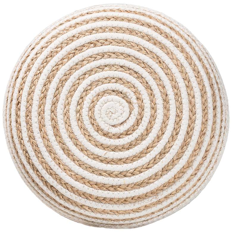 Image 4 Nequiel Natural Brown Seagrass Woven Rope Ottoman Footstool more views