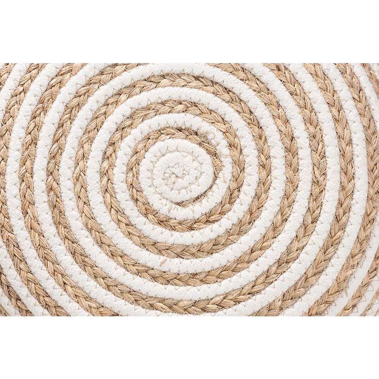 Image 5 Nequiel Natural Brown Seagrass Woven Rope Ottoman Footstool more views