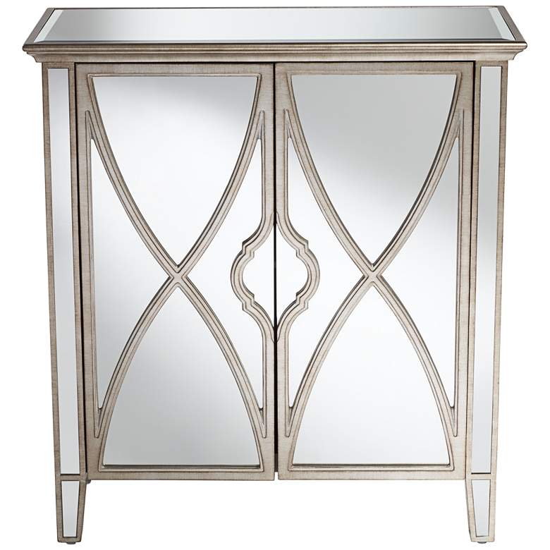 Image 6 Nereo 30 inch Wide Silver 2-Door Accent Cabinet more views