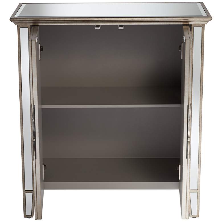 Image 7 Nereo 30" Wide Silver 2-Door Accent Cabinet more views