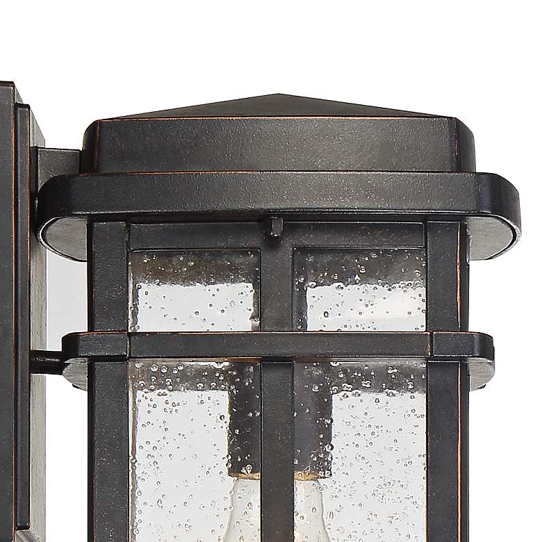 Image 3 Neri 12 1/2" High Mission Oil-Rubbed Bronze Outdoor Wall Light more views