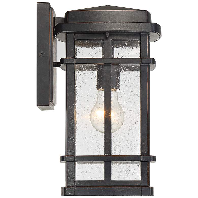 Image 6 Neri 12 1/2" High Mission Oil-Rubbed Bronze Outdoor Wall Light more views