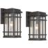 Neri 12 1/2"H Mission Oil-Rubbed Bronze Outdoor Wall Light Set of 2