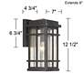 Neri 12 1/2"H Mission Oil-Rubbed Bronze Outdoor Wall Light Set of 2
