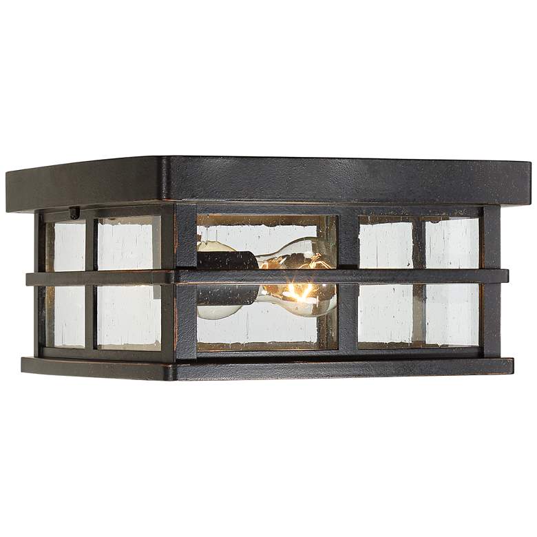 Image 5 Neri 12 inch Wide Oil-Rubbed Bronze Outdoor Ceiling Light more views