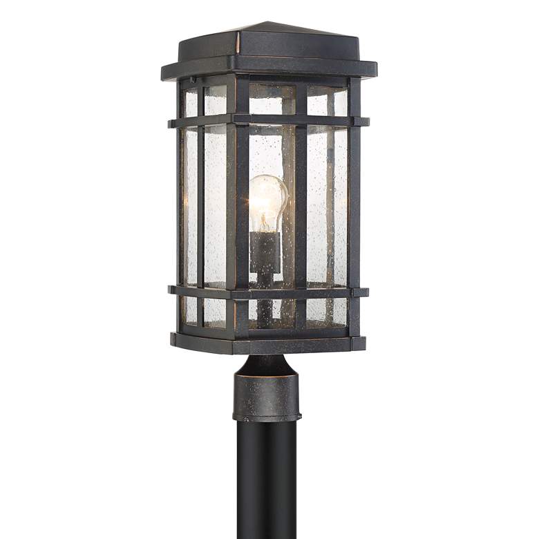 Image 2 Neri 19 1/4 inch High Oil-Rubbed Bronze Outdoor Post Light