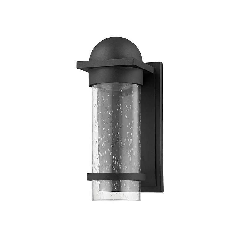 Image 1 Nero 12 inch High Textured Black Outdoor Wall Light