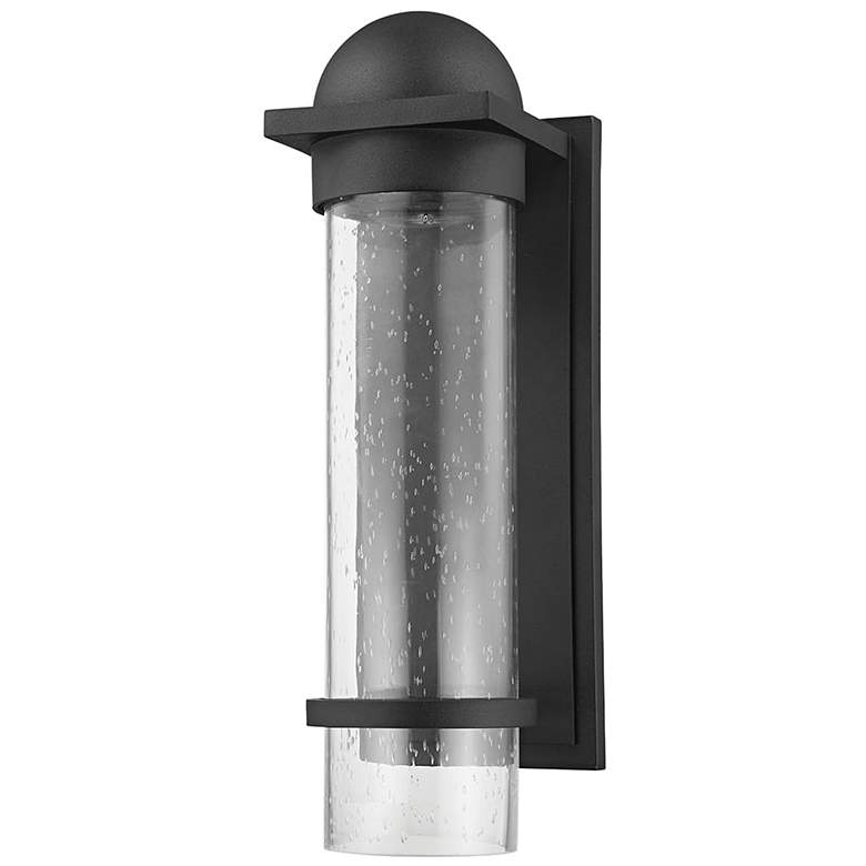 Image 1 Nero 15 1/2 inch High Textured Black Outdoor Wall Light