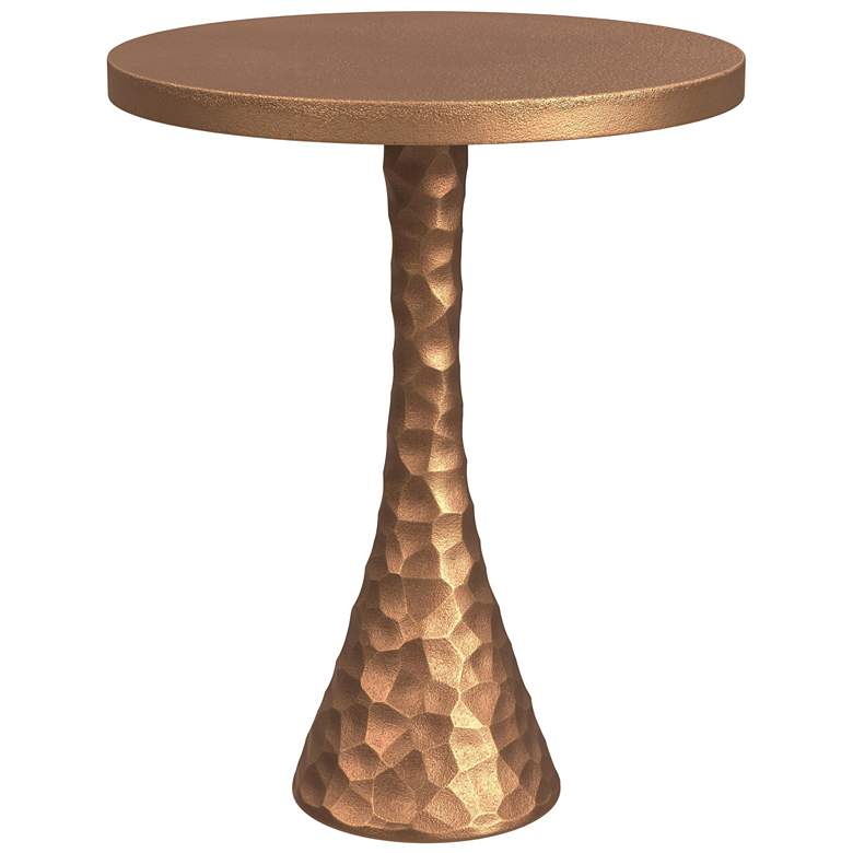 Image 1 Nero 20" Hammered Brass Scatter Table