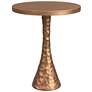 Nero 20" Hammered Brass Scatter Table